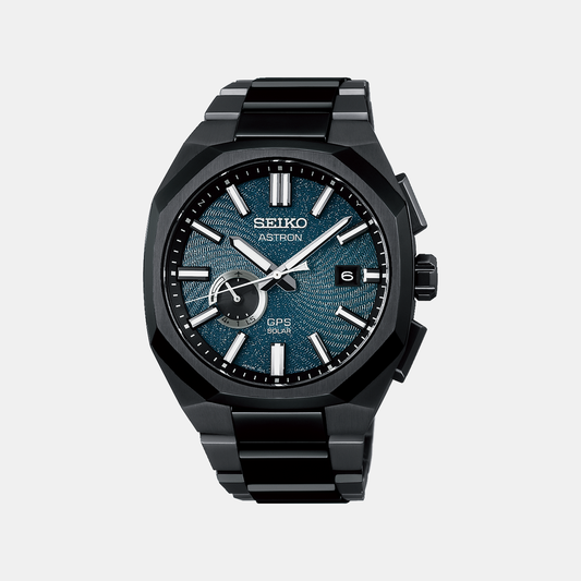 Astron GPS Solar Limited Edition Men Blue Dial Analog Stainless Steel Watch SSJ039J1