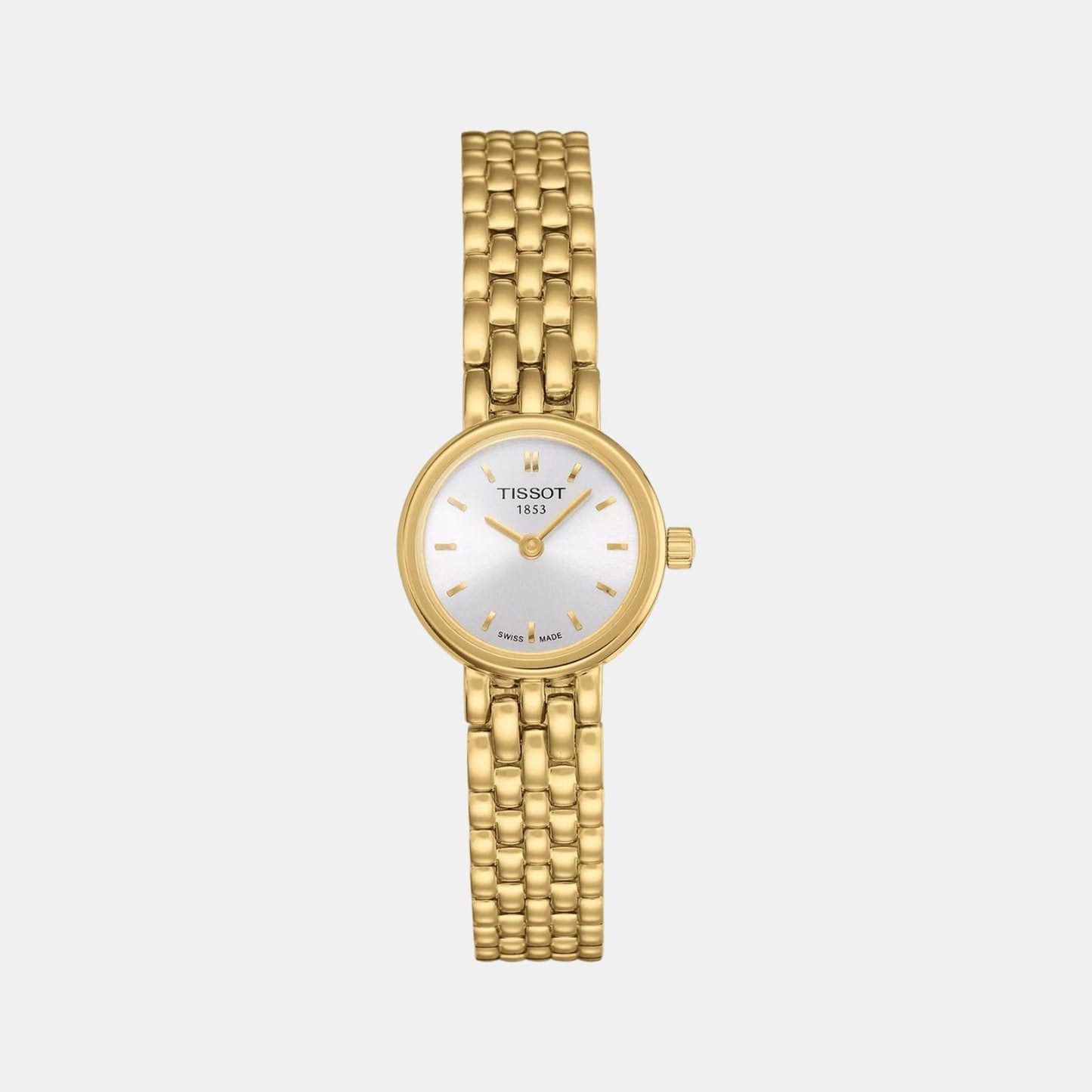 Lovely Women Quartz Silver Dial Analog Stainless Steel Watch T0580093303100