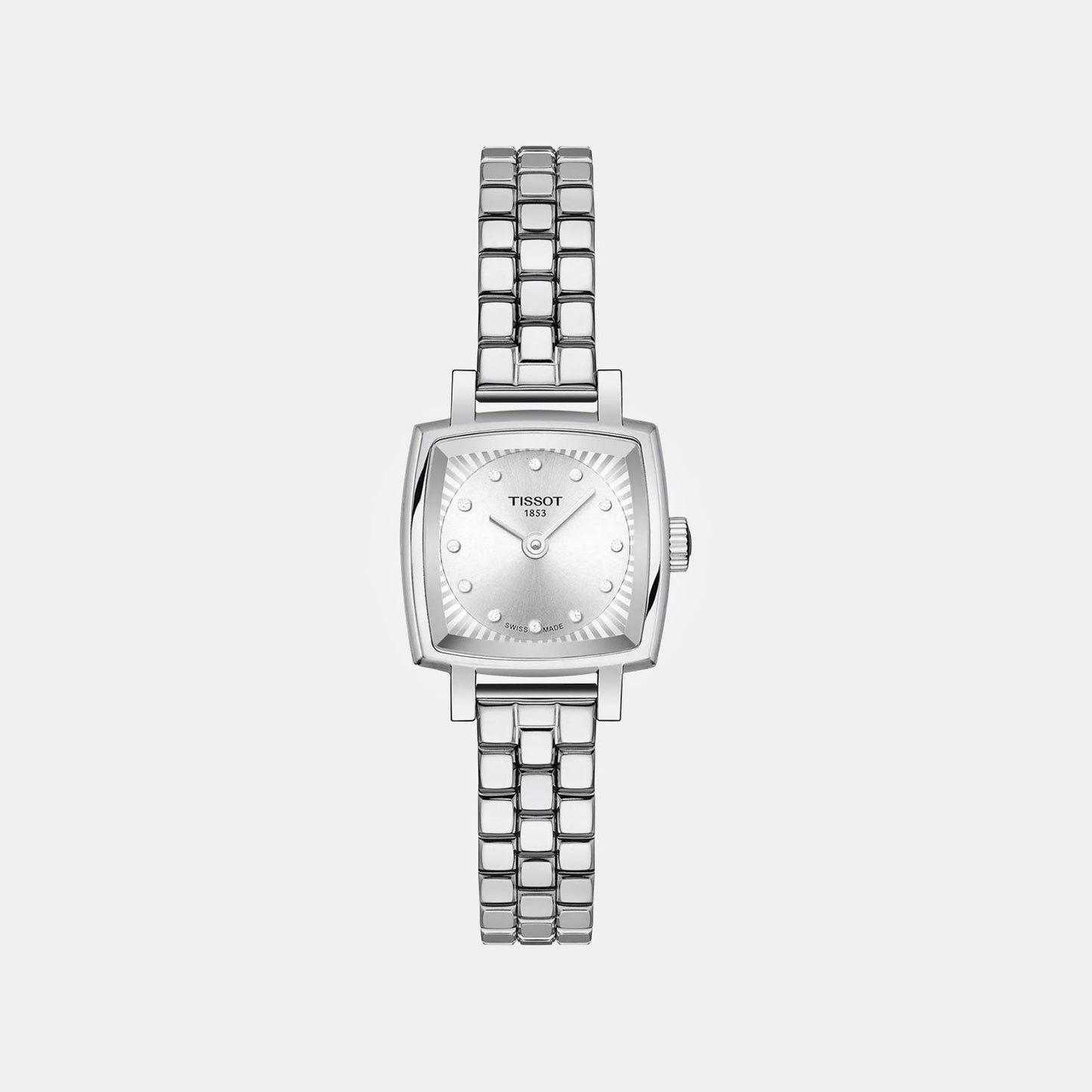 Lovely Women Quartz Silver Dial Analog Stainless Steel Watch T0581091103601