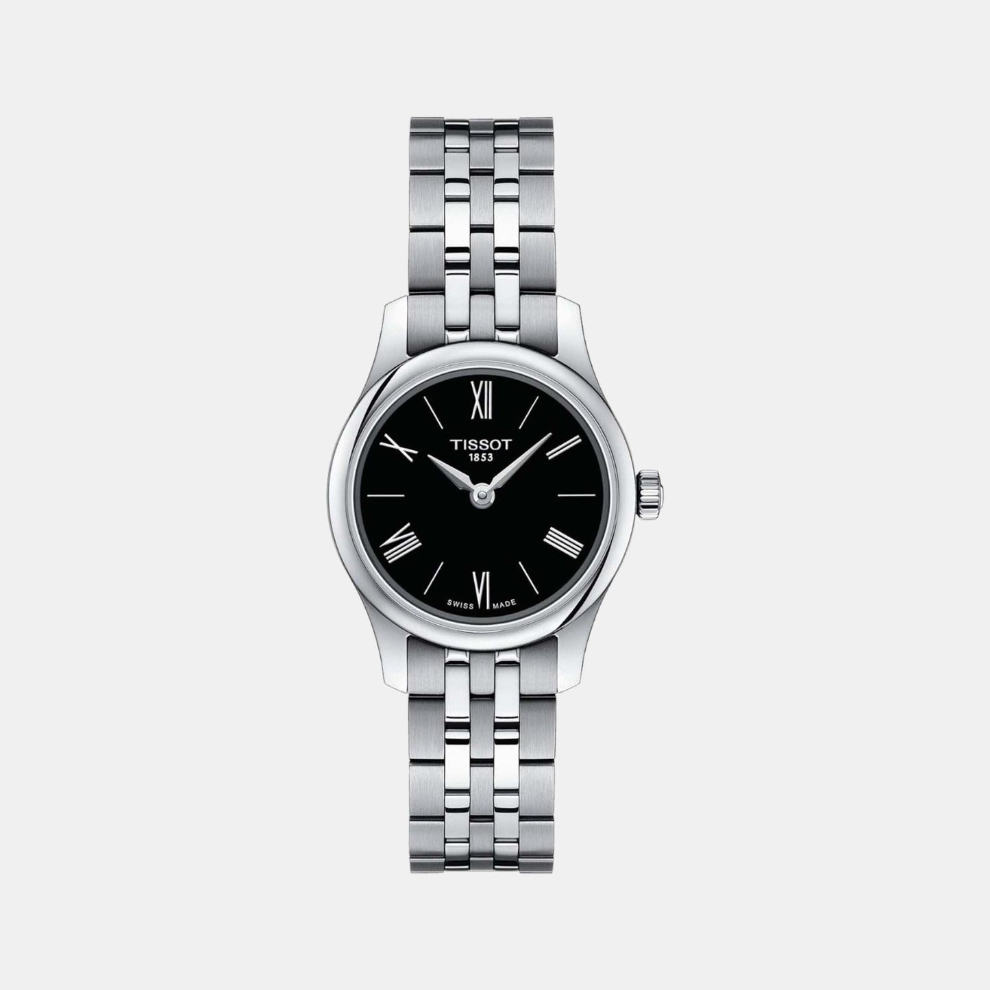 Tradition Women Quartz Black Dial Analog Stainless Steel Watch T0630091105800