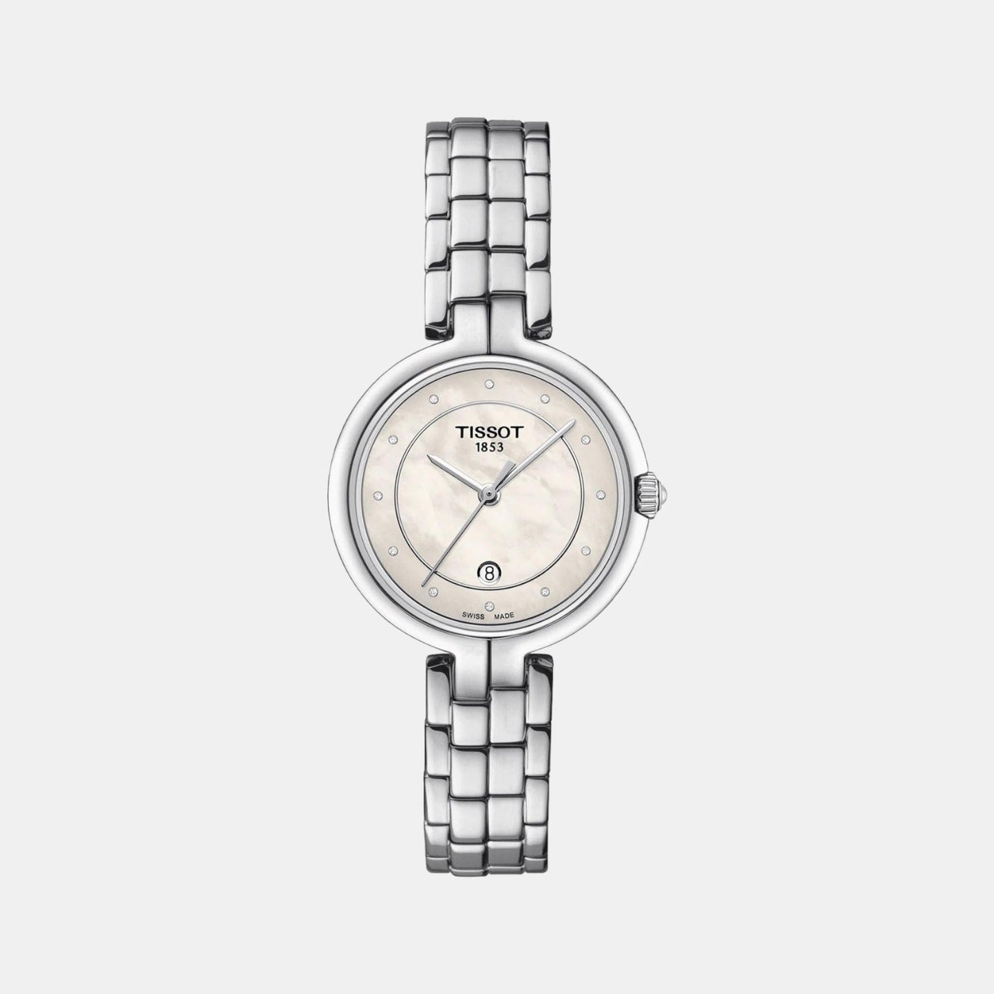 Flamingo Women Quartz Mother Of Pearl Dial Analog Stainless Steel Watch T0942101111601