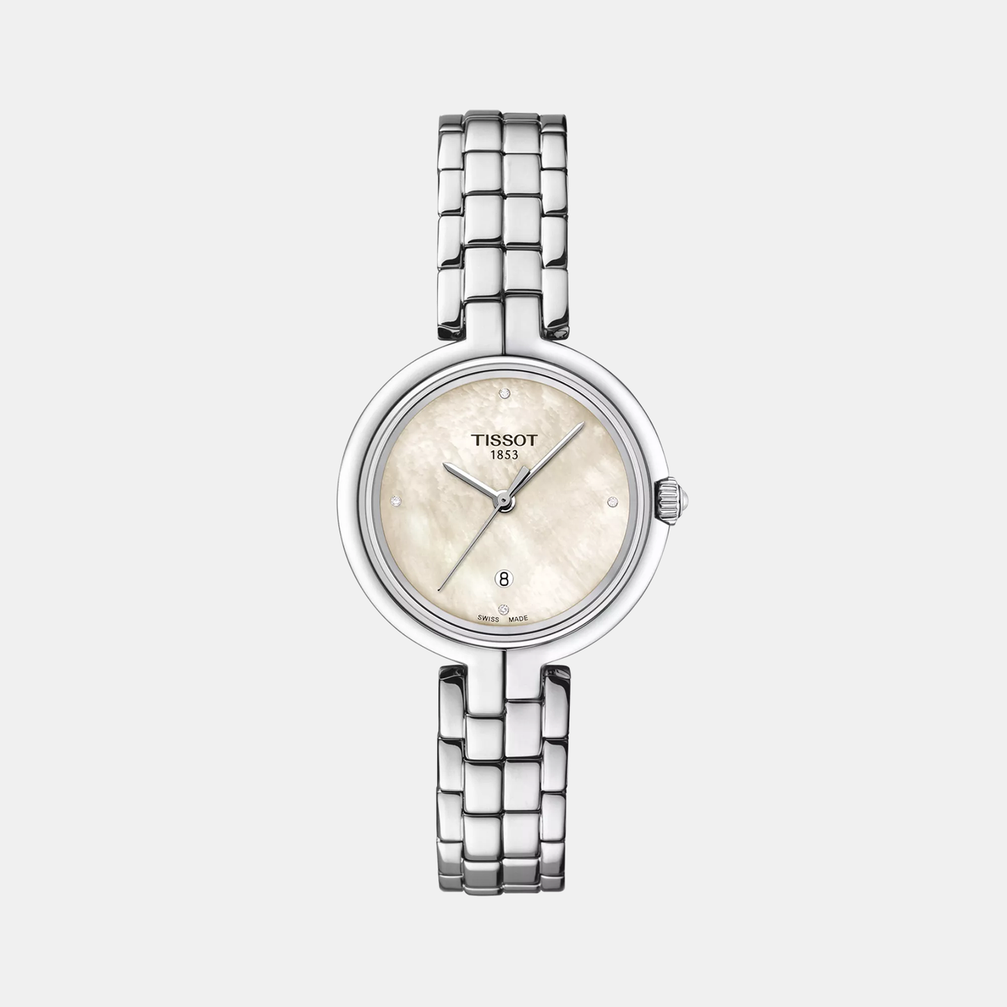 Flamingo Women Quartz Mother Of Pearl Dial Analog Stainless Steel Watch T0942101111602