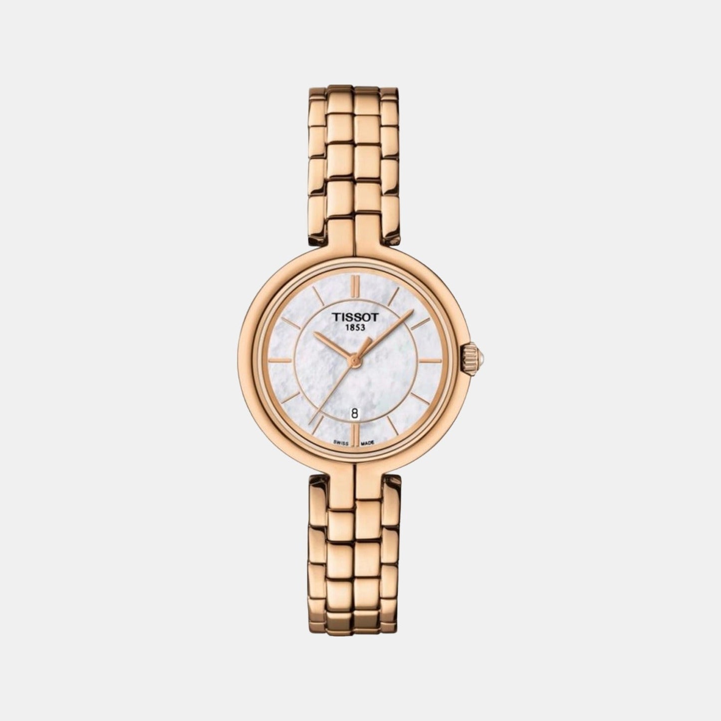 Flamingo Women Quartz Mother Of Pearl Dial Analog Stainless Steel Watch T0942103311101