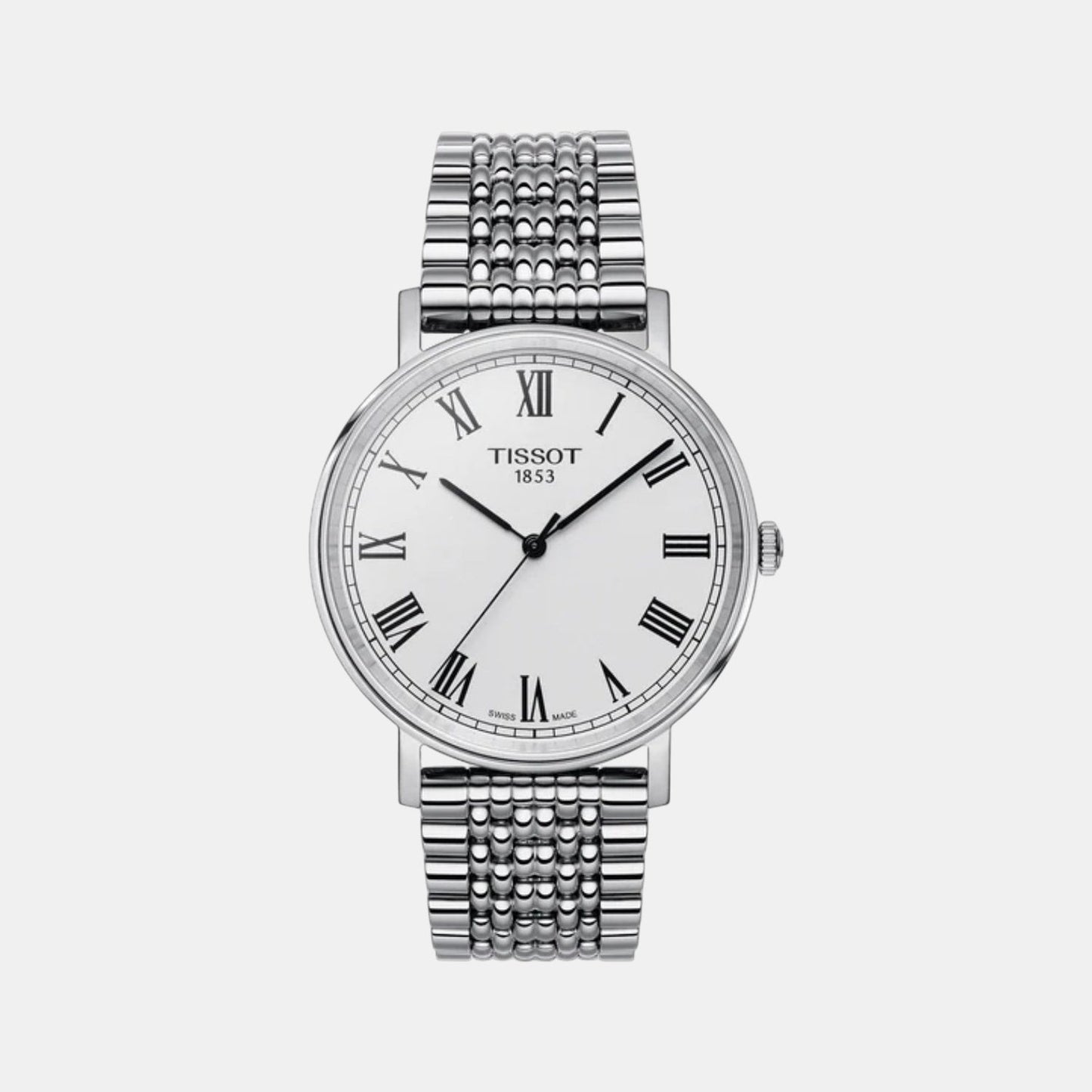 Jungfraubahn Men Quartz Silver Dial Analog Stainless Steel Watch T1094101103310