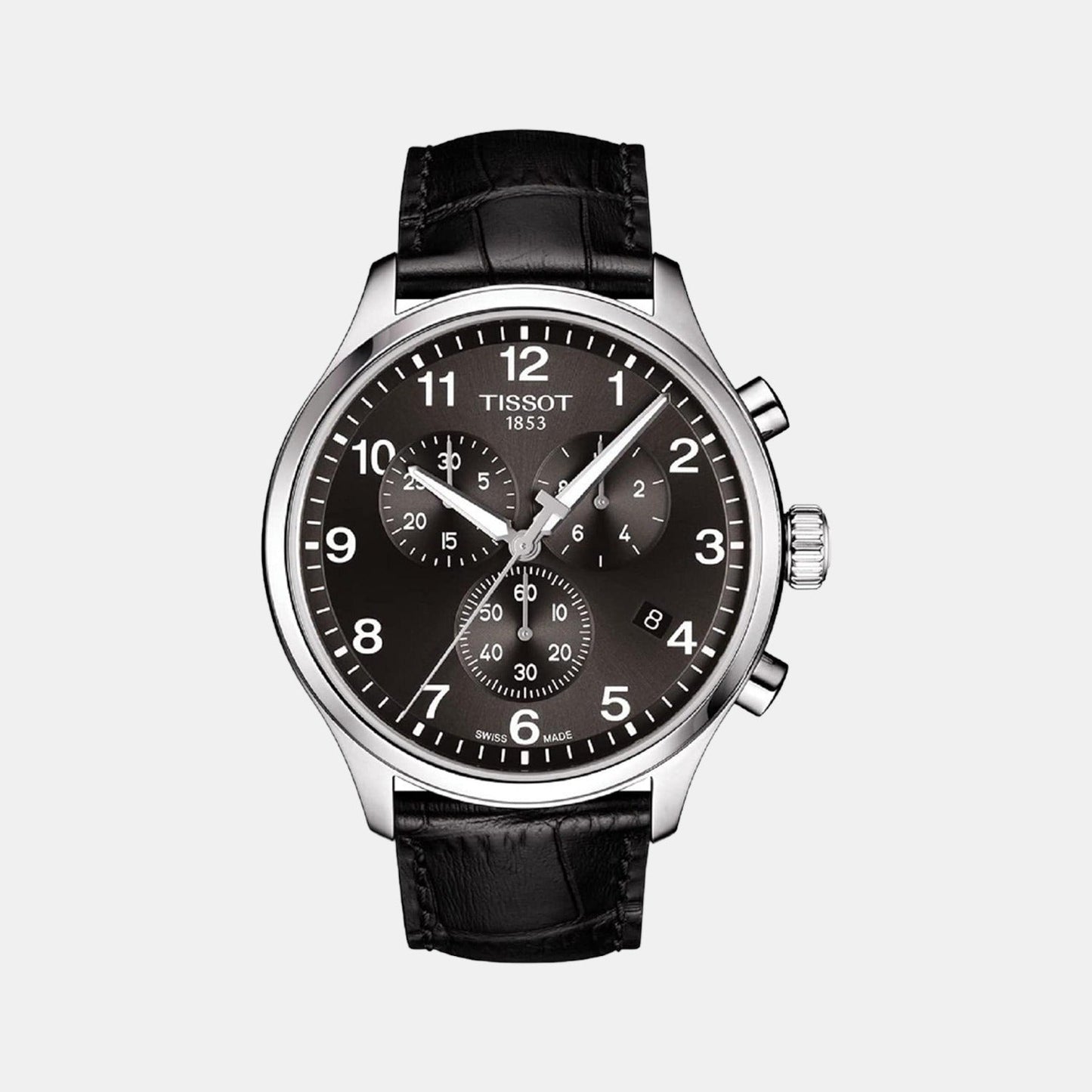 Tissot XL Men Quartz Black Dial Chronograph Leather Watch T1166171605700