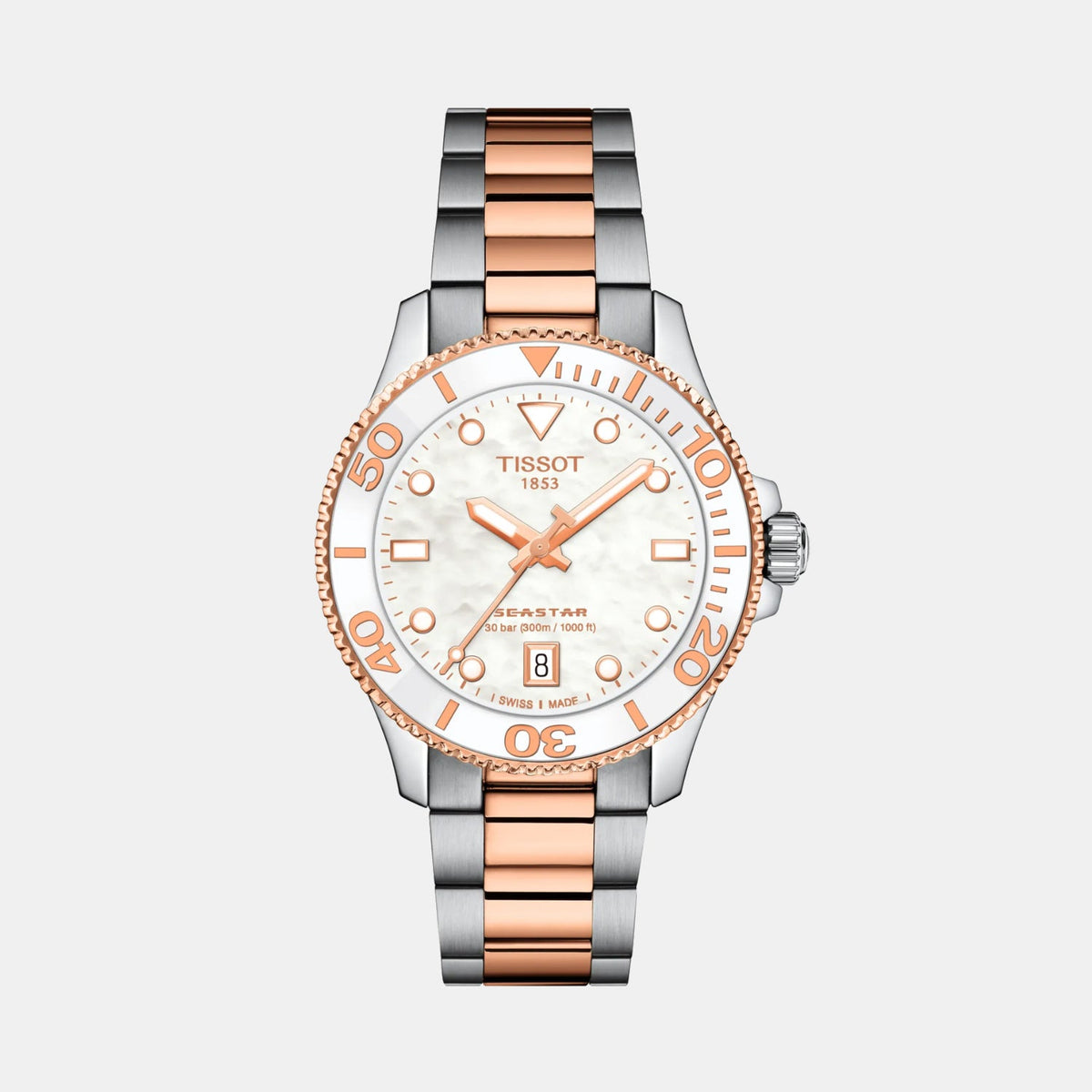 Seastar Women Quartz Mother Of Pearl Dial Analog Stainless Steel Watch T1202102211100