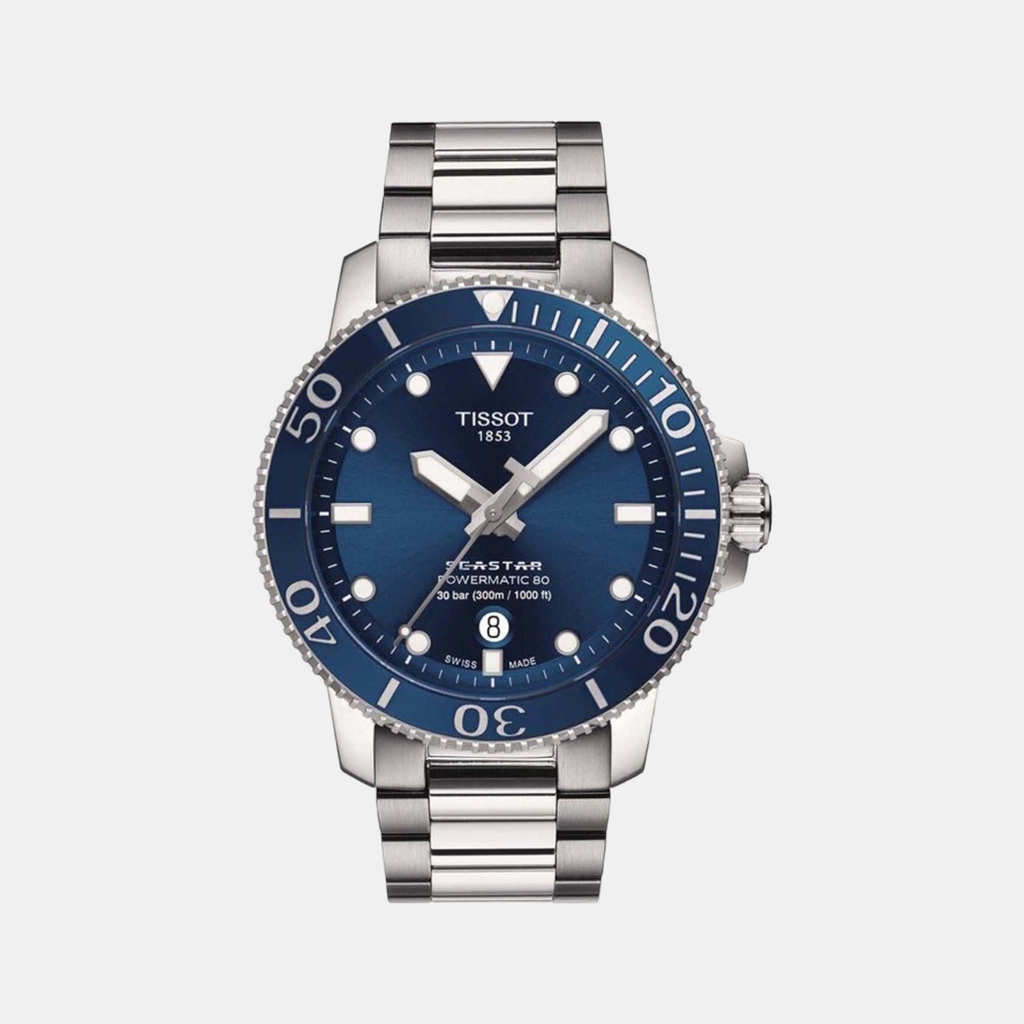 Seastar 1000 Men Automatic Blue Dial Analog Stainless Steel Watch T1204071104103