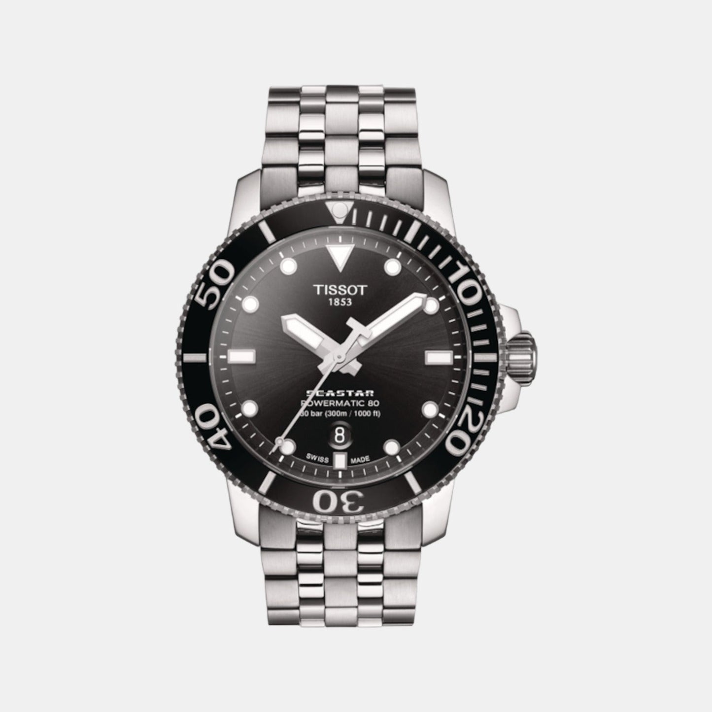 Seastar Men Automatic Black Dial Analog Stainless Steel Watch T1204071105100