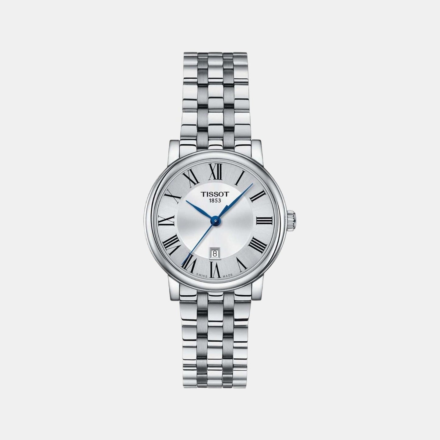 Carson Women Quartz Silver Dial Analog Stainless Steel Watch T1222101103300