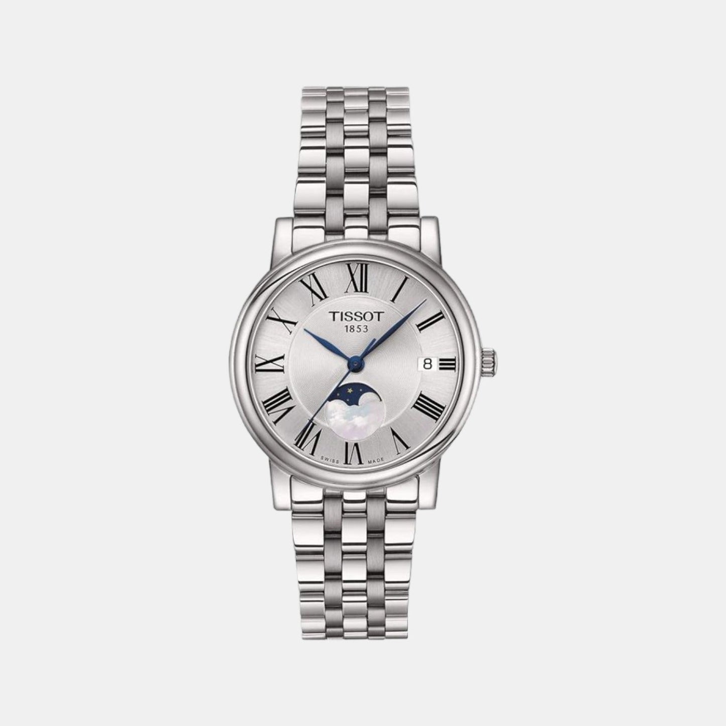 Carson Women Quartz Silver Dial Analog Stainless Steel Watch T1222231103300