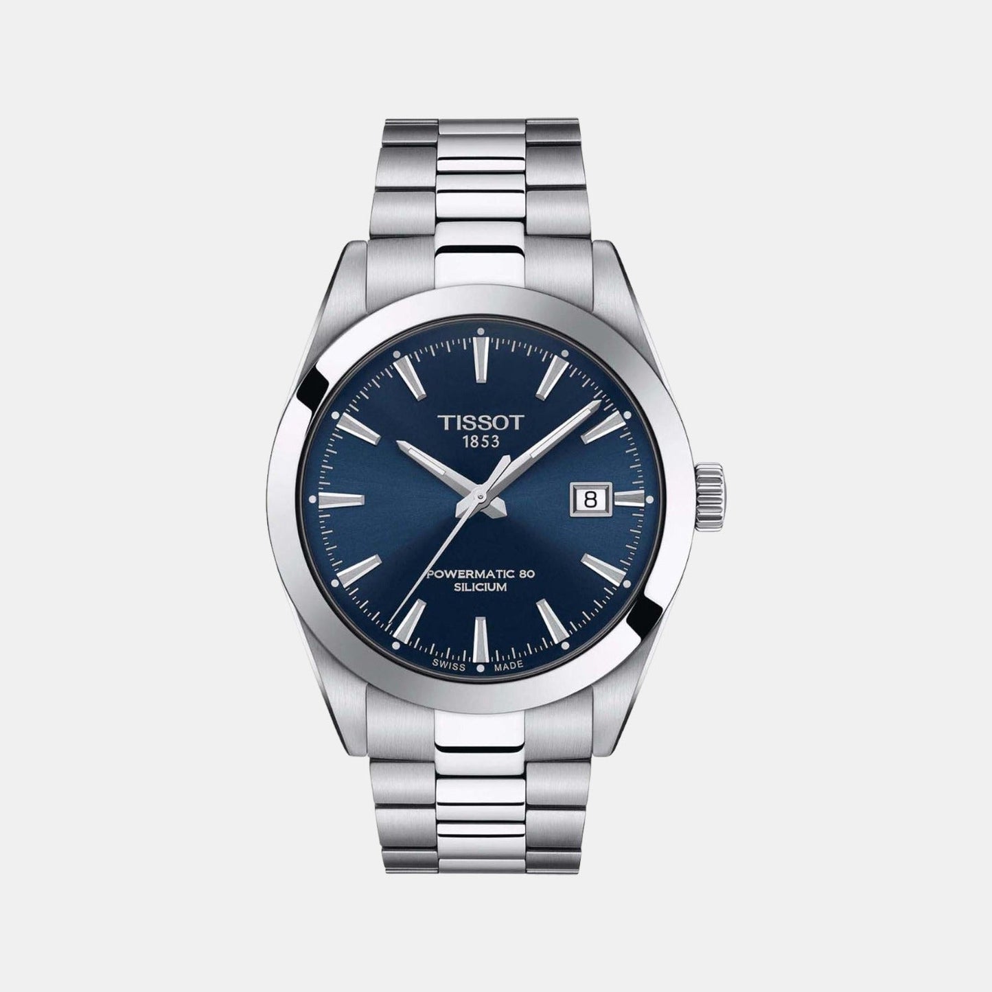 Tissot Gentleman Men Automatic Blue Dial Analog Stainless Steel Watch T1274071104100