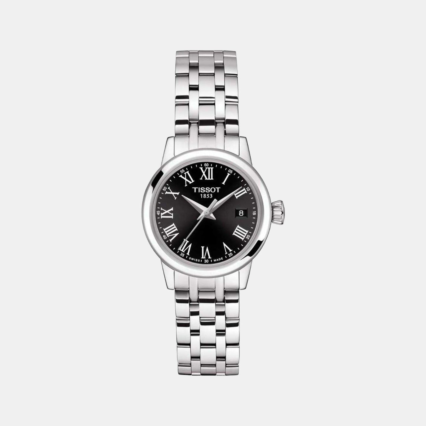 Classic Dream Women Quartz Black Dial Analog Stainless Steel Watch T1292101105300