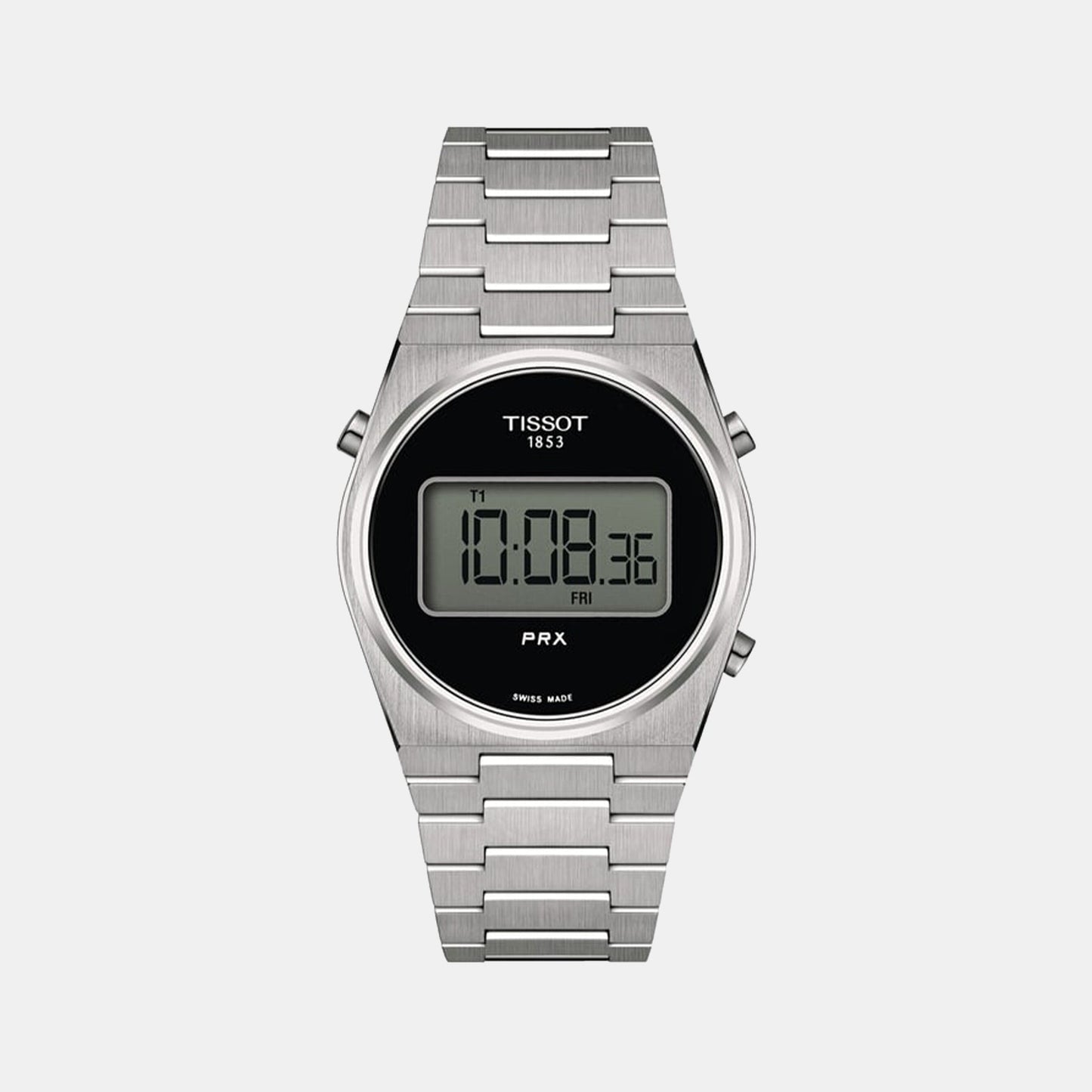 PRX Unisex Quartz Black Dial Digital Stainless Steel Watch T1372631105000