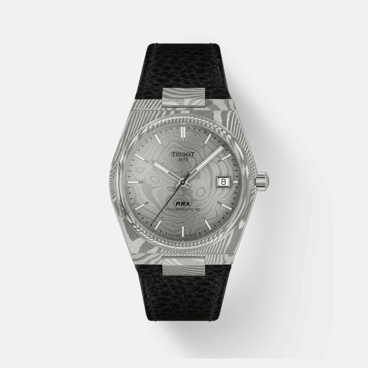 PRX Unisex Automatic Silver Dial Analog Leather Watch T1378079608100