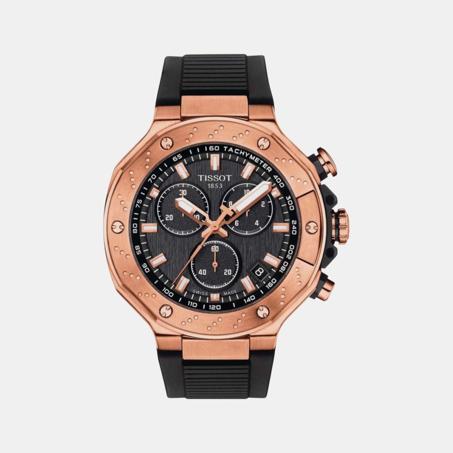 T-Race Men Quartz Black Dial Chronograph Silicone Watch T1414173705100
