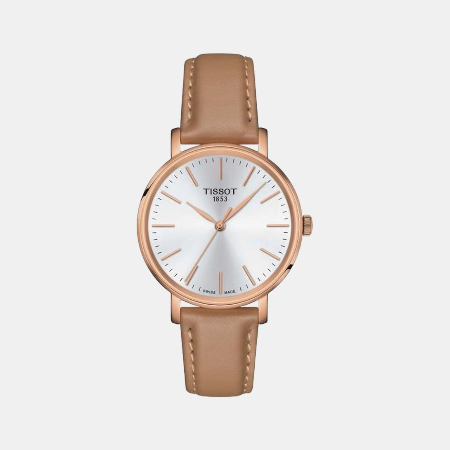 Everytime Women Quartz White Dial Analog Leather Watch T1432103601100