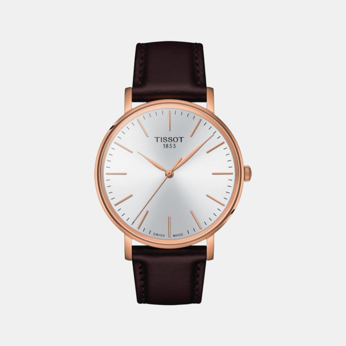 Everytime Men Quartz White Dial Analog Leather Watch T1434103601100