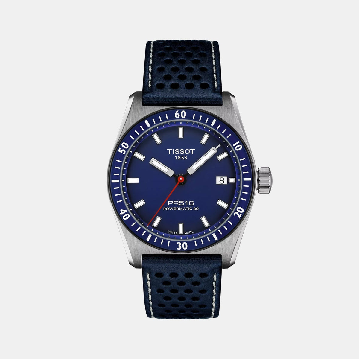 PR 516 Men Automatic Blue Dial Analog Leather Watch T1494071604100