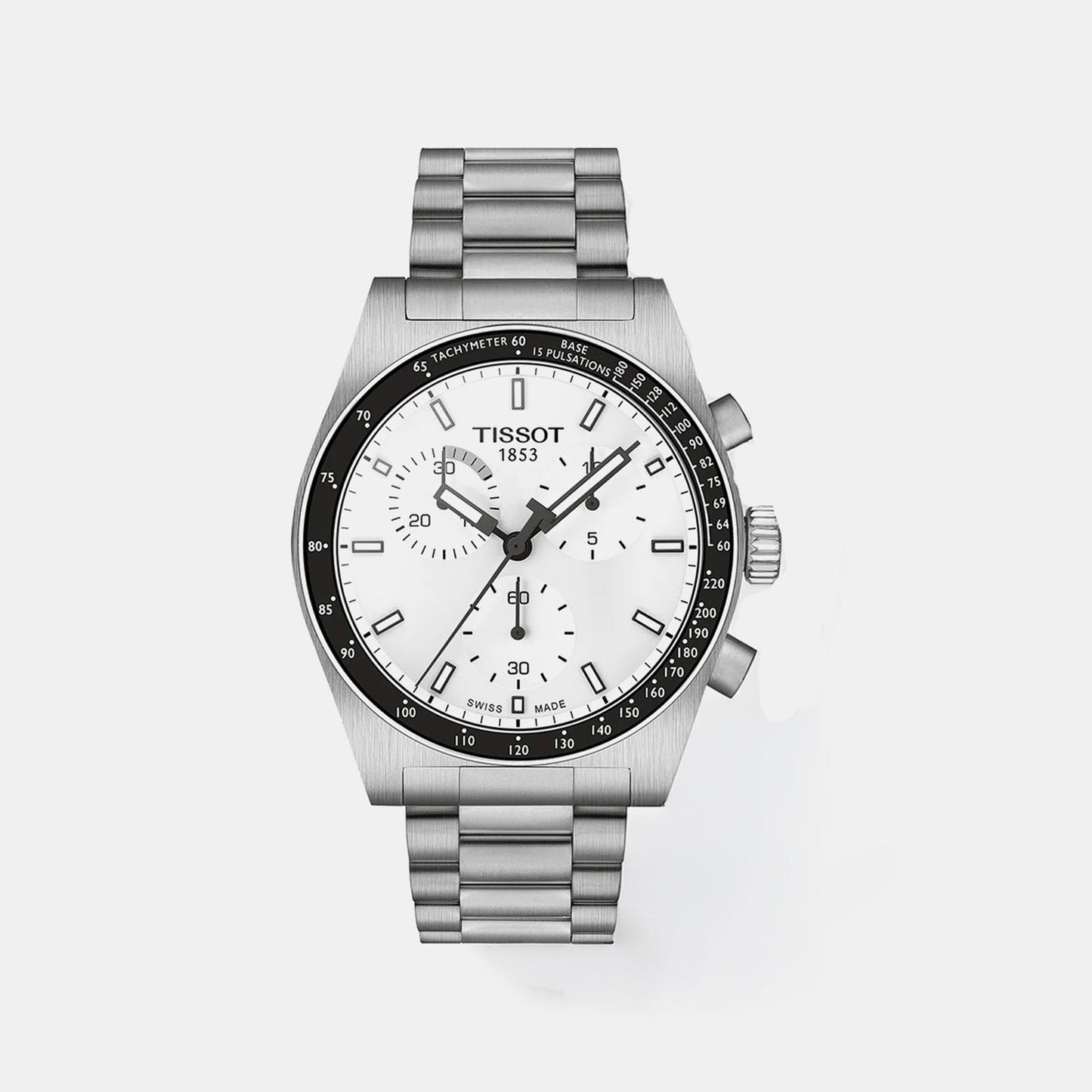 Men Quartz White Dial Chronograph Stainless Steel Watch T1494171101100