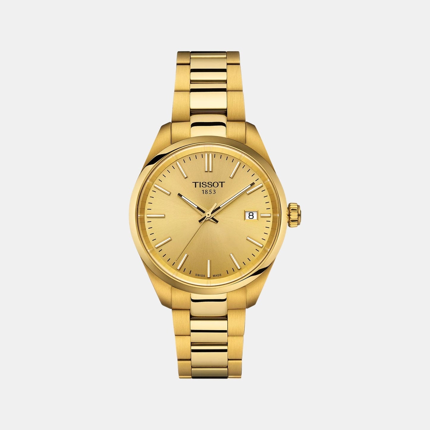 PR 100 Women Quartz Champagne Dial Analog Stainless Steel Watch T1502103302100