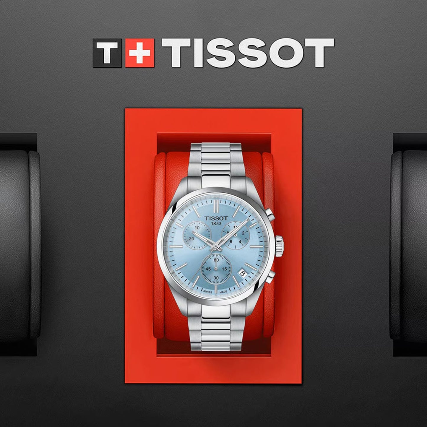 PR 100 Men Quartz Blue Dial Chronograph Stainless Steel Watch T1504171135100