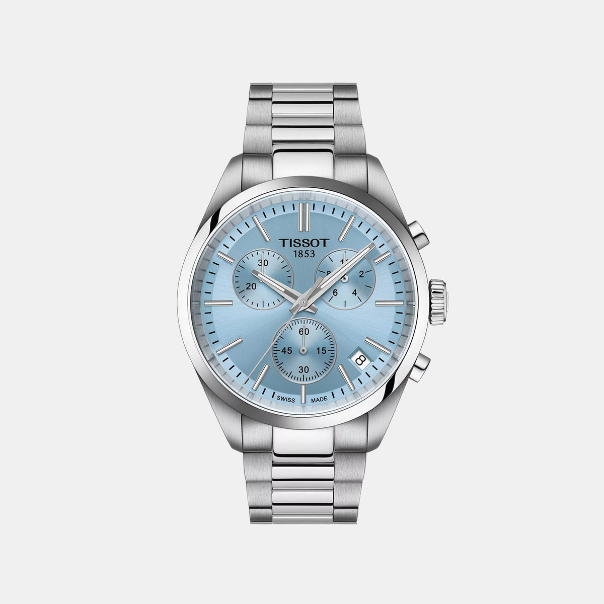 PR 100 Men Quartz Blue Dial Chronograph Stainless Steel Watch T1504171135100