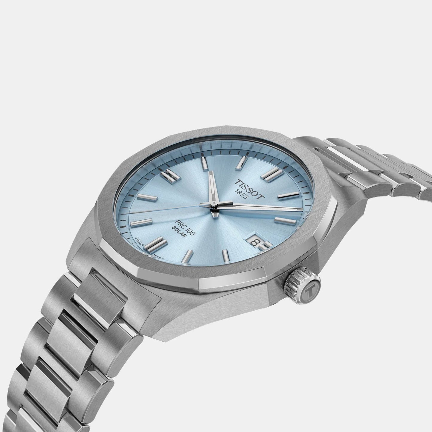 Classic Contemporary Men Quartz Blue Dial Analog Stainless Steel Watch T1514221135100