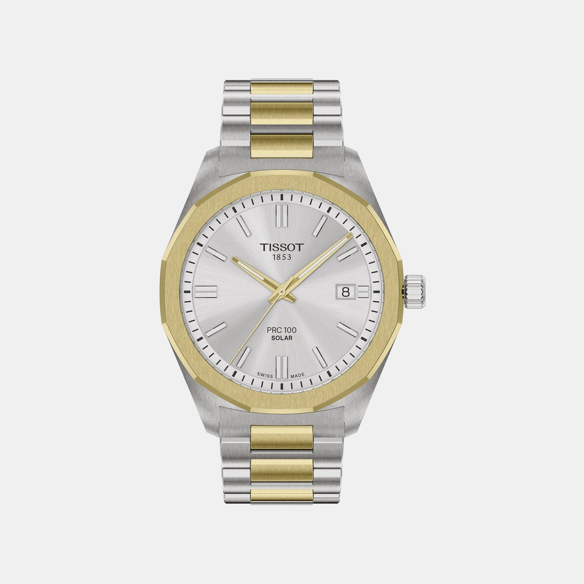 Classic Contemporary Women Quartz Silver Dial Analog Stainless Steel Watch T1514222203100