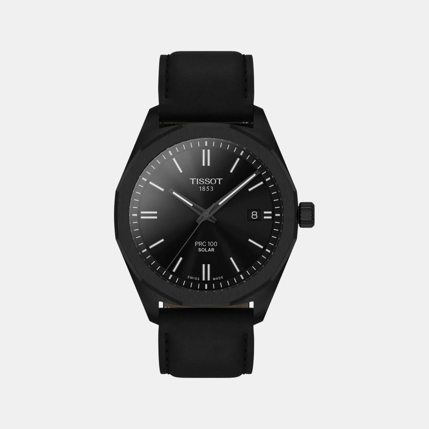 PRC 100 Unisex Solar Black Dial Analog Leather Watch T1514223605100