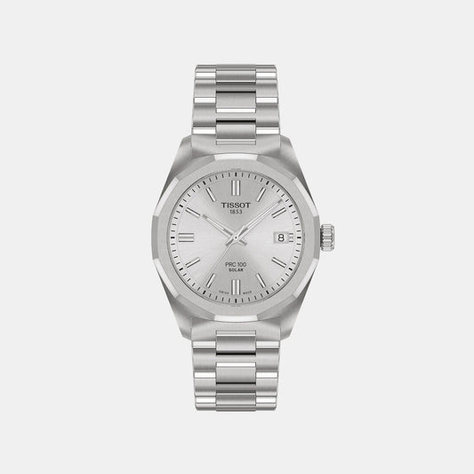 PRC 100 Women Solar Silver Dial Analog Stainless Steel Watch T1518221103100