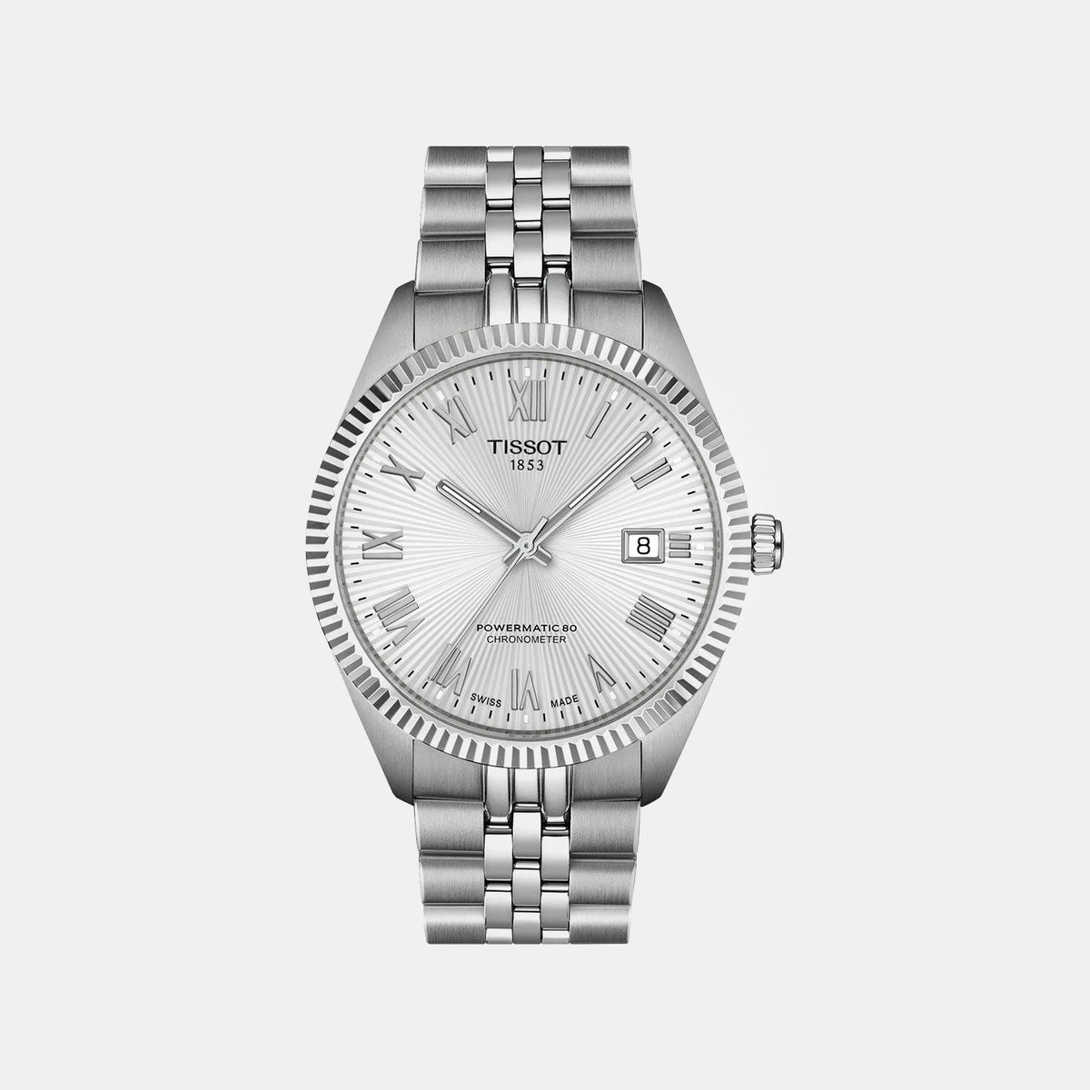Ballade Men Automatic Silver Dial Analog Stainless Steel Watch T1564081103300