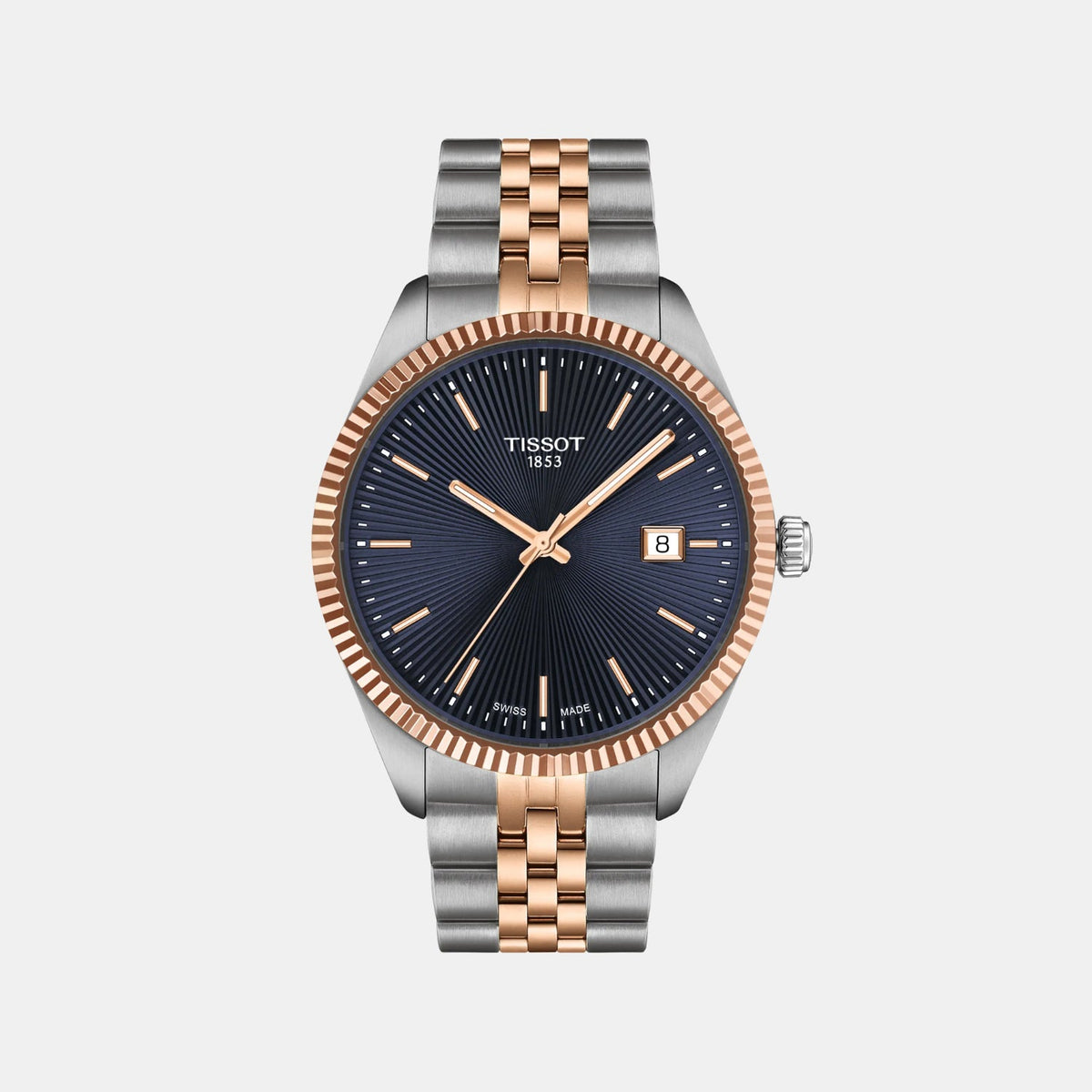 Ballade Men Quartz Blue Dial Analog Stainless Steel Watch T1564102204100