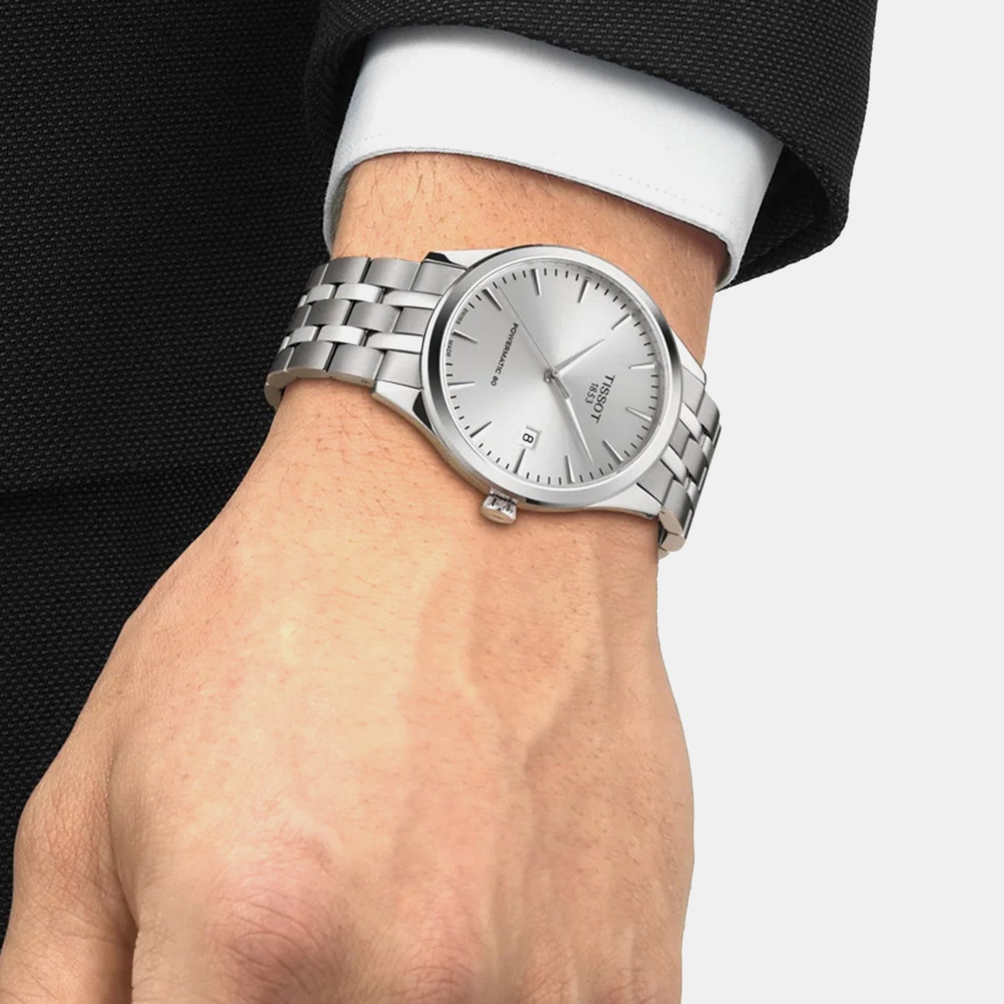 Classic Dream Men Automatic Silver Dial Analog Stainless Steel Watch T1584071103100