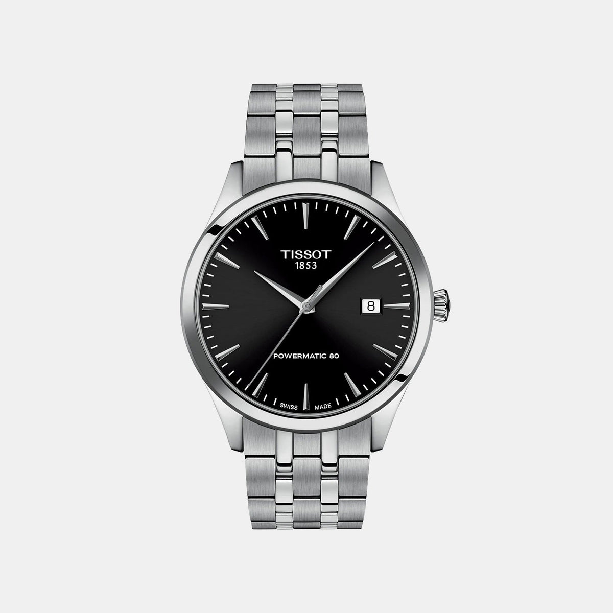 Classic Dream Men Automatic Black Dial Analog Stainless Steel Watch T1584071105100
