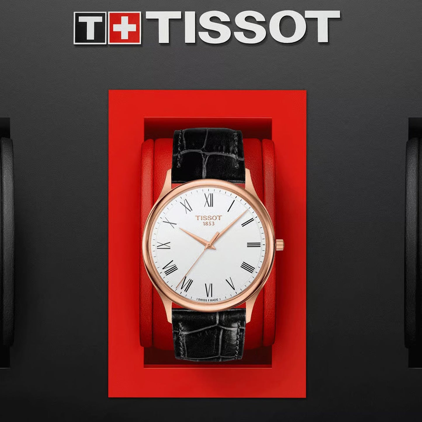 T-Gold Men Quartz Silver Dial Analog Leather Watch T9264107601300
