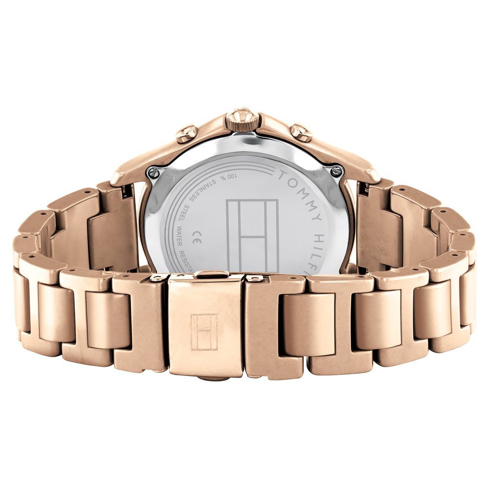 Tommy Hilfiger Quartz Multifunction Pink Dial Stainless Steel Strap Watch For Women