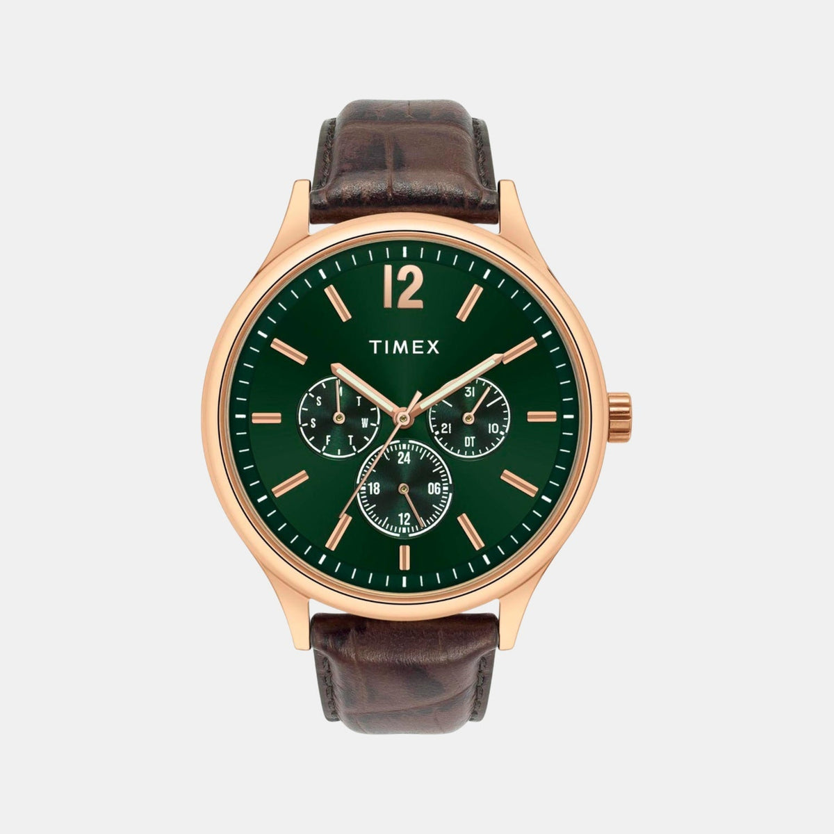 Trendline Men Quartz Dial Multi-Function Leather Watch TWEG18434
