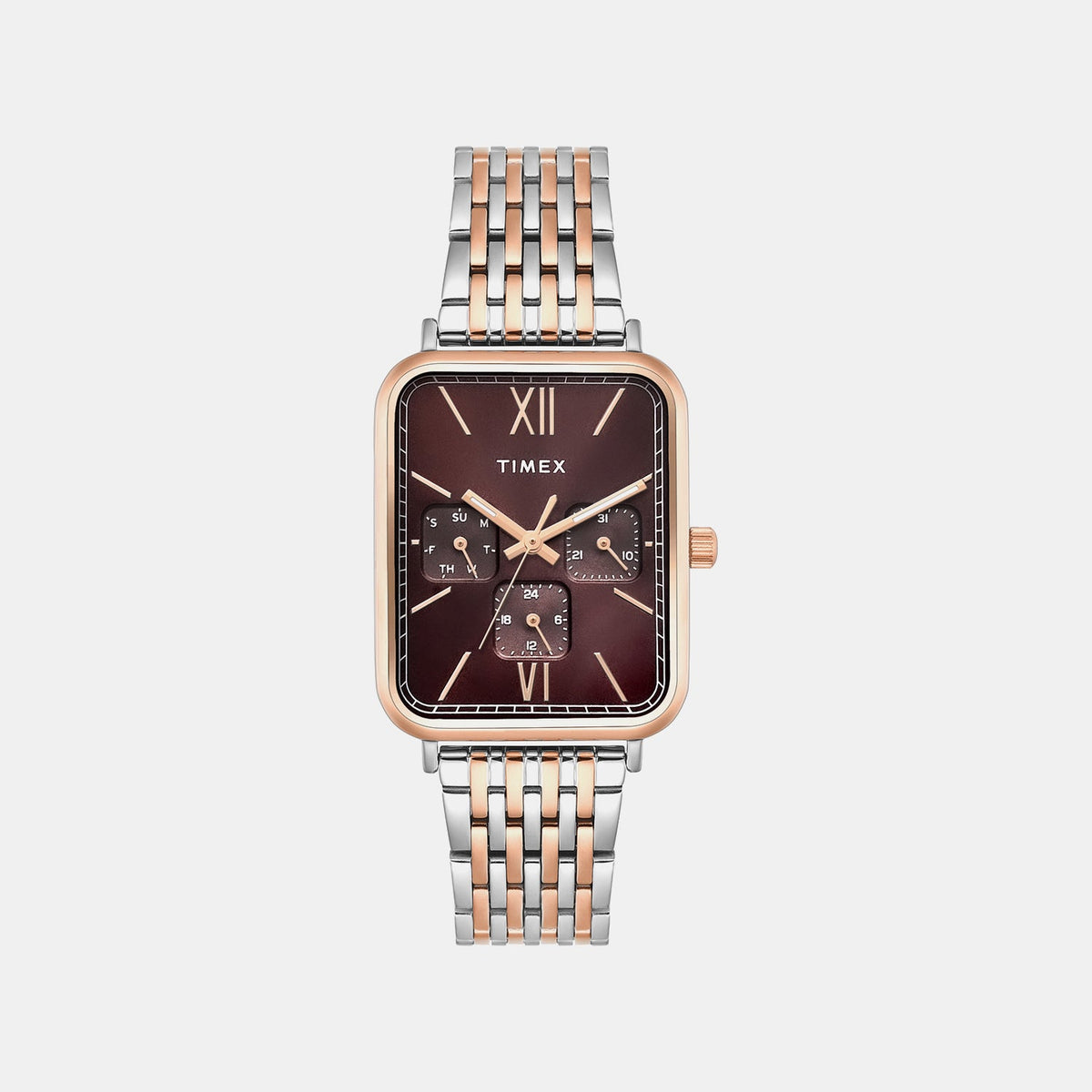 Trendline Men Quartz Brown Dial Multi-Function Stainless Steel Watch TWEG34601