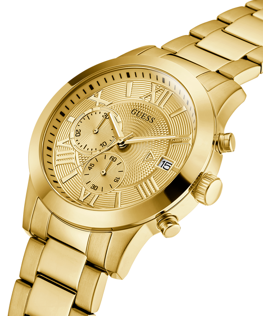 GUESS Mens Gold Tone Chronograph Watch