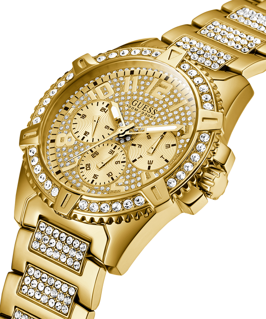 GUESS Mens Gold Tone Multi-function Watch