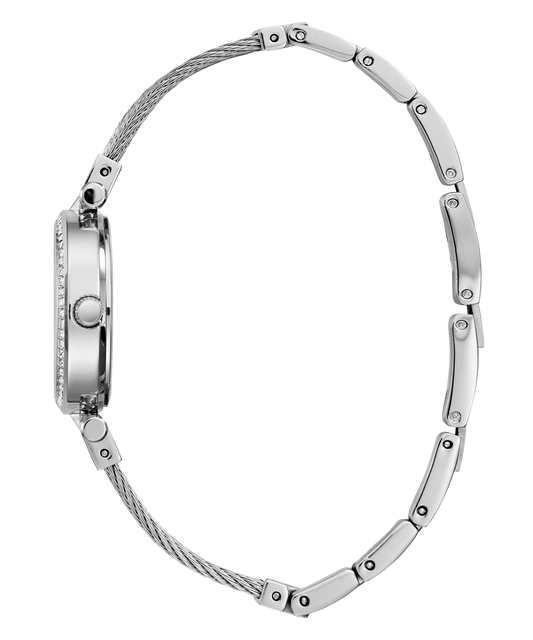 GUESS Ladies Silver Tone Analog Watch