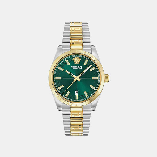 Ver.Millenium G.(Wc-0G) Men Quartz Green Dial Analog Stainless Steel Watch VE0G00425