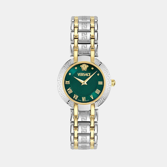 Versace Antlia (Wc-0P) Women Quartz Green Dial Analog Stainless Steel Watch VE0P00425