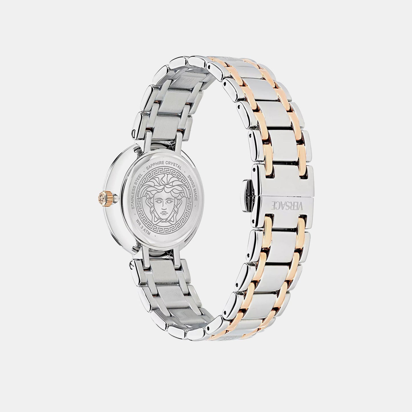Versace Antlia (Wc-0P) Women Quartz White Dial Analog Stainless Steel Watch VE0P00525