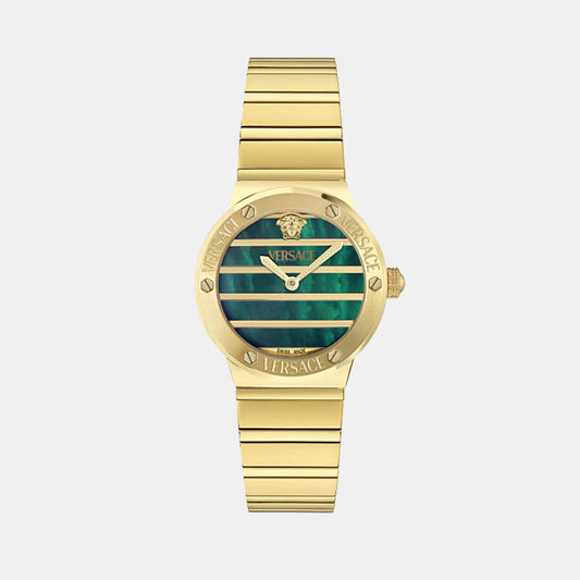 Greca Logo Pearl(Wc-0S) Women Quartz Mother Of Pearl Dial Analog Stainless Steel Watch VE0S00425
