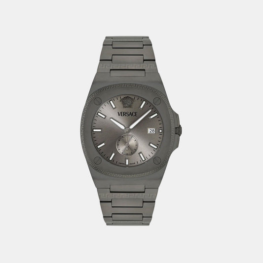 Versace Tolomeo (Wc-0V) Men Quartz Grey Dial Analog Stainless Steel Watch VE0V00625