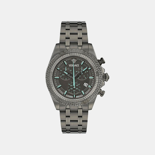 Versace Fornax (Wc-0W) Men Quartz Grey Dial Chronograph Stainless Steel Watch VE0W00625