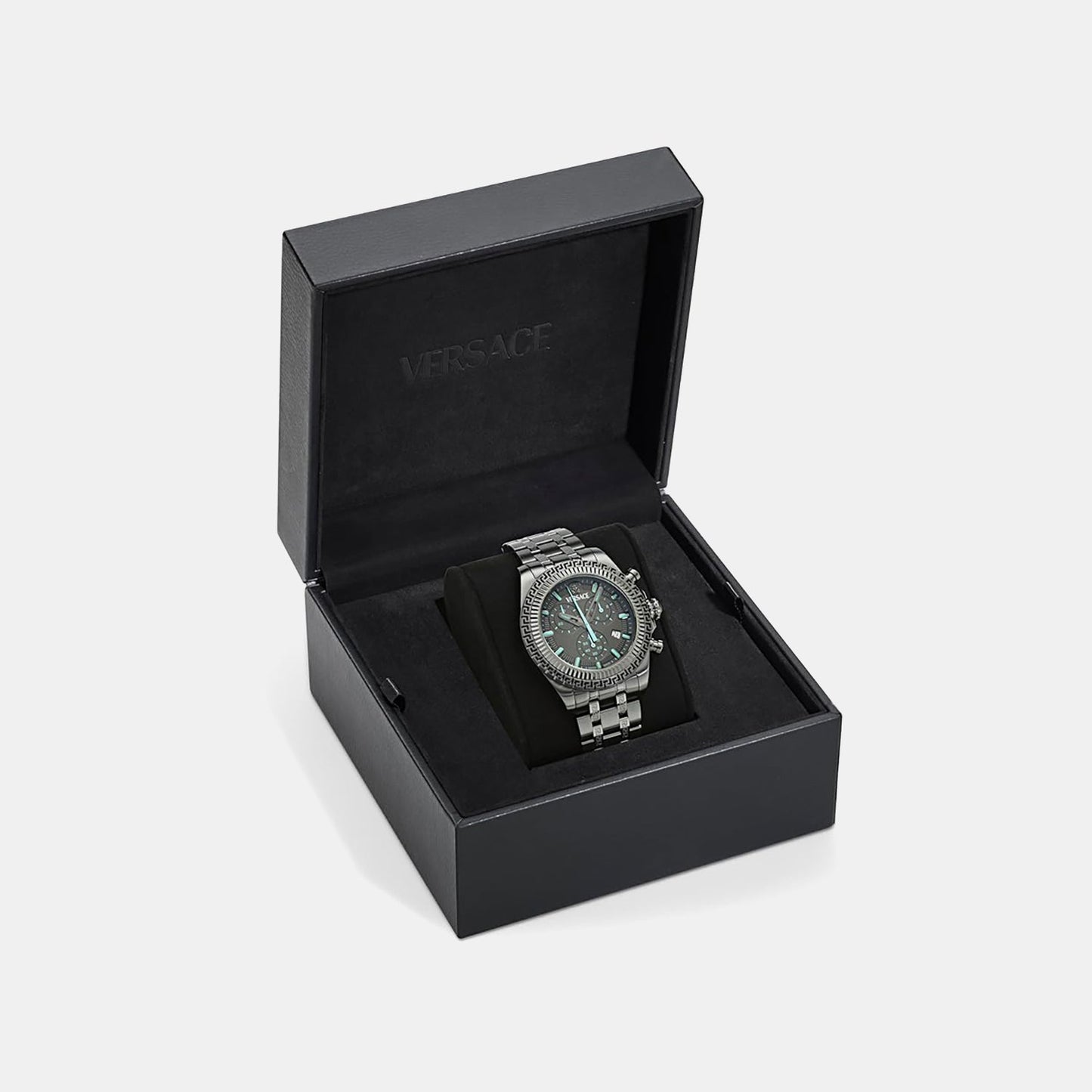 Versace Fornax (Wc-0W) Men Quartz Grey Dial Chronograph Stainless Steel Watch VE0W00625