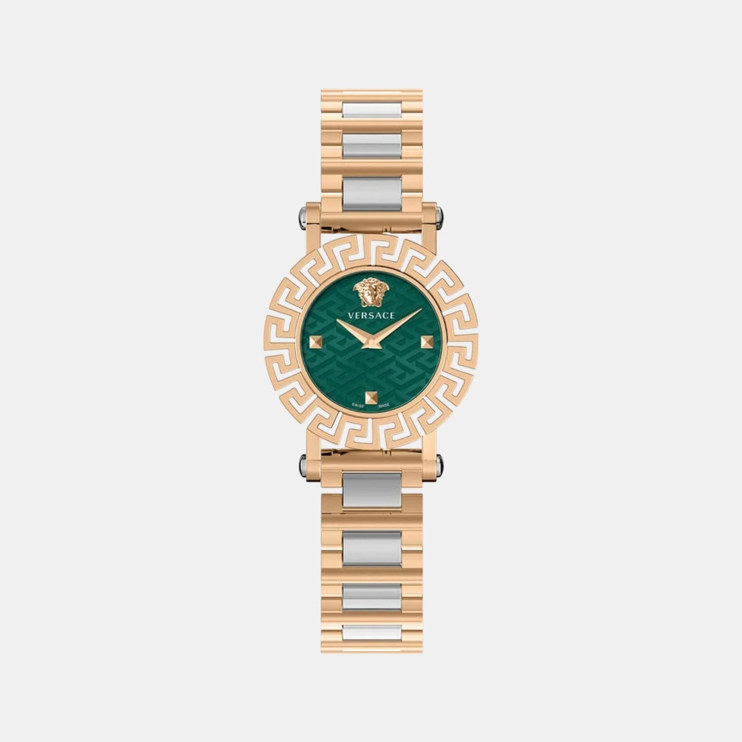 Greca Glam Women Quartz Green Dial Analog Stainless Steel Watch VE2Q00724