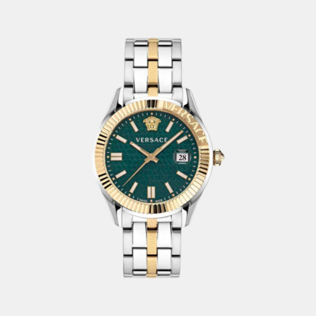 Greca Men Quartz Green Dial Analog Stainless Steel Watch VE3K00422